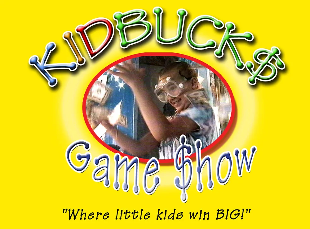 Kidbucks Game Show logo, "Where little kids win BIG!"